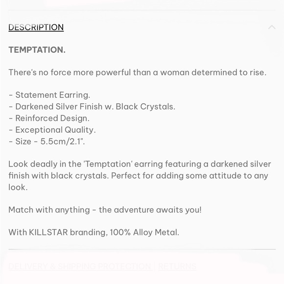 Killstar Temptation snake earring ear cuff - Picture 3 of 6